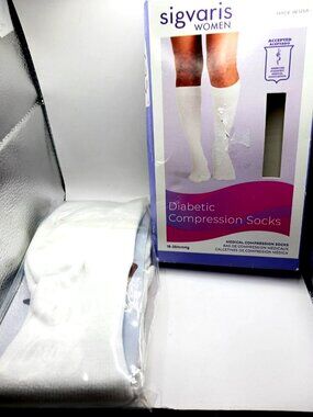 Sigvaris Women Diabetic Compression Socks ~Med- Large - New